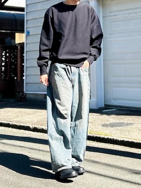 「大学生コーデ」｜「アイテム（スウェット）」を使った、Ryotaさん（メンズ・180cm）の秋コーディネート
