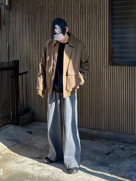 「アイテム（キャップ）」を使った、Ryotaさん（メンズ・180cm）の冬コーディネート