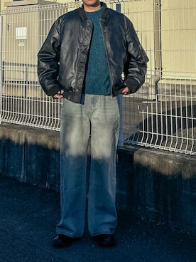 「SINSS（シンス）のアイテム」を使った、Ryotaさん（メンズ・180cm）の冬コーディネート