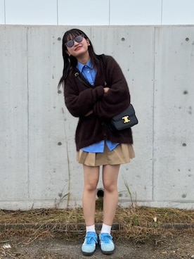 「CELINE（セリーヌ）のアイテム（ショルダーバッグ）」を使った、あ い のさん（レディース・160cm）の秋コーディネート