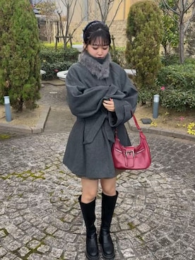 「アイテム（トレンチコート）」を使った、あ い のさん（レディース・160cm）の冬コーディネート