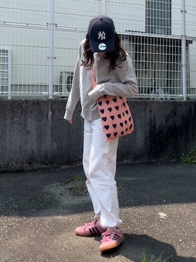 「NEW ERA（ニューエラ）の【NEW ERA】Casual Classic MLB [BSC]（キャップ）」を使った、あ い のさん（レディース・160cm）の春コーディネート