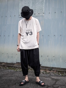 「NEW ERA（ニューエラ）のアイテム（ハット）」を使った、llilillさん（メンズ・178cm）の秋コーディネート