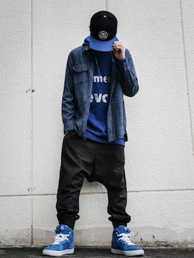 「ブルーコーデ」｜llilillさん（メンズ・178cm）の秋コーディネート