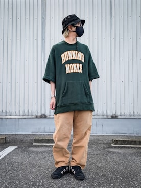 「Dickies（ディッキーズ）のアイテム」を使った、llilillさん（メンズ・178cm）の夏コーディネート