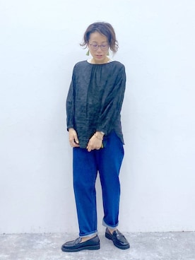 えまこさん（レディース・159cm）の秋コーディネート