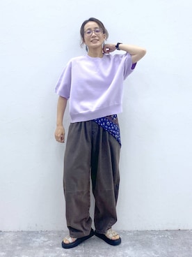 「アイテム（サンダル、その他）」を使った、えまこさん（レディース・159cm）の夏コーディネート