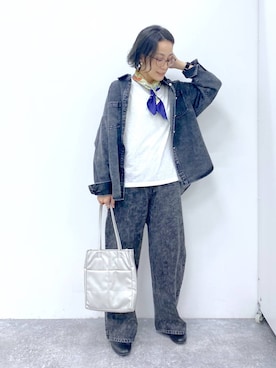 「クリップデニム_studio CLIP」｜「アイテム（財布/小物）」を使った、えまこさん（レディース・159cm）の秋コーディネート