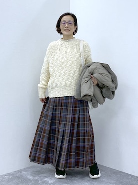 「studio CLIP（スタディオクリップ）のアイテム」を使った、えまこさん（レディース・159cm）の秋コーディネート