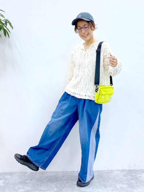 studio CLIP　ワイドパンツ　七分丈　デニム　レディース studio CLIP ワイドパンツ 七分丈 デニム レディース 「studio
