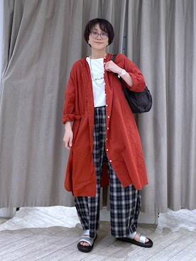 「studio CLIP（スタディオクリップ）のアイテム（ワンピース/ドレス）」を使った、えまこさん（レディース・159cm）の春コーディネート