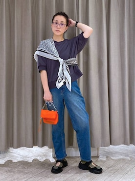 「アイテム（財布）」を使った、えまこさん（レディース・159cm）の夏コーディネート