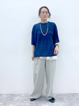 「アイテム（ピアス（両耳用））」を使った、えまこさん（レディース・159cm）の夏コーディネート