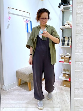 「studio CLIP（スタディオクリップ）のアイテム」を使った、えまこさん（レディース・159cm）の夏コーディネート