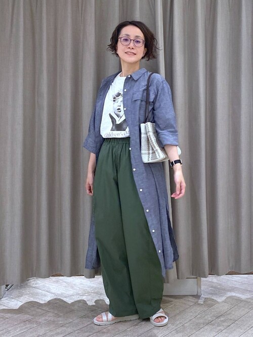 セール】《natural by clip》リネンコットンシャンブレーシャツ