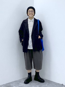 「LOWRYS FARM（ローリーズファーム）のパールタレンネックレス　249411（ネックレス）」を使った、えまこさん（レディース・159cm）の秋コーディネート