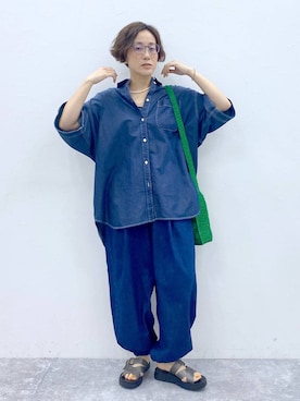 「アイテム（サンダル、その他）」を使った、えまこさん（レディース・159cm）の春コーディネート