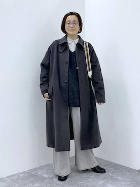 「BAYFLOW（ベイフロー）のアイテム（ショルダーバッグ）」を使った、えまこさん（レディース・159cm）の秋コーディネート