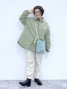 「studio CLIP（スタディオクリップ）のアイテム（バッグ）」を使った、えまこさん（レディース・159cm）の冬コーディネート