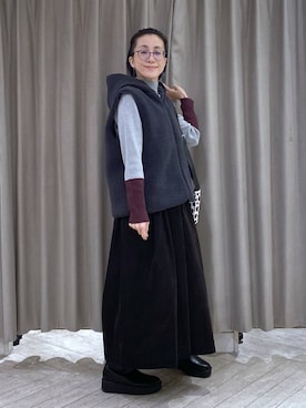 「studio CLIP（スタディオクリップ）のアイテム」を使った、えまこさん（レディース・159cm）の冬コーディネート