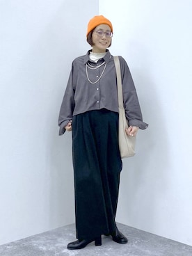 「studio CLIP（スタディオクリップ）のアイテム」を使った、えまこさん（レディース・159cm）の秋コーディネート