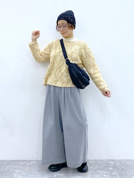 「クリップデニム_studio CLIP」｜「アイテム（アクセサリー）」を使った、えまこさん（レディース・159cm）の春コーディネート