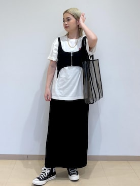 「FEMME」｜「アイテム（アクセサリー）」を使った、e.c.8123さん（レディース・159cm）の春コーディネート