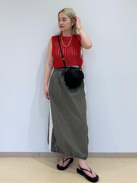「FEMME」｜「アイテム（アクセサリー）」を使った、e.c.8123さん（レディース・159cm）の春コーディネート