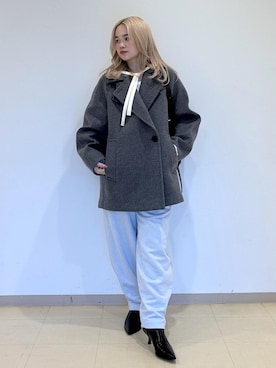 「アイテム（ステンカラーコート）」を使った、e.c.8123さん（レディース・160cm・20代）の冬コーディネート
