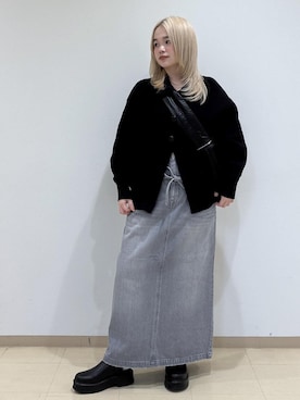 「アイテム（デニムスカート）」を使った、e.c.8123さん（レディース・160cm・20代）の秋コーディネート