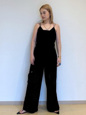 「ADAM ET ROPE'（アダムエロペ）のレースラインパンツ（その他パンツ）」を使った、e.c.8123さん（レディース・160cm）の夏コーディネート