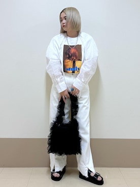 「SDGs」｜「アイテム（アクセサリー）」を使った、e.c.8123さん（レディース・159cm）の春コーディネート