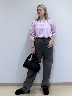 「ADAM ET ROPE'（アダムエロペ）のアイテム（ハンドバッグ）」を使った、e.c.8123さん（レディース・160cm）の秋コーディネート