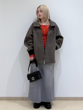 「アイテム（デニムスカート）」を使った、e.c.8123さん（レディース・160cm・20代）の秋コーディネート