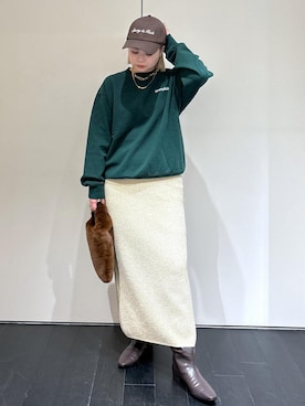 「FEMME」｜「アイテム（スウェット）」を使った、e.c.8123さん（レディース・159cm）の冬コーディネート