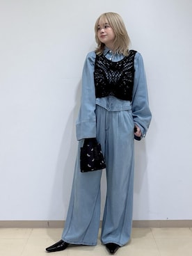 「GANNI（ガニー）のアイテム」を使った、e.c.8123さん（レディース・160cm）の春コーディネート