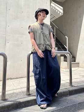 「アイテム（キャスケット）」を使った、まるさん（レディース・165cm）の秋コーディネート