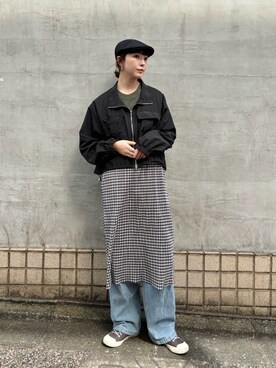 まるさんの（KANGOL | カンゴール）を使ったコーディネート