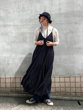 「ap retro（アプレトロ）のアイテム」を使った、まるさん（レディース・165cm）の秋コーディネート