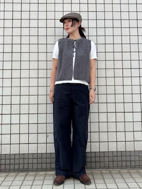 「ニットベスト」｜まるさん（レディース・165cm）の秋コーディネート