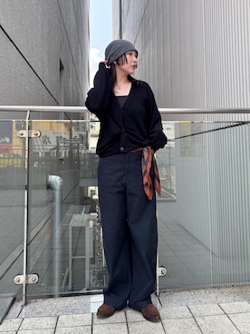 「アイテム（ニットキャップ/ビーニー）」を使った、まるさん（レディース・165cm）の秋コーディネート