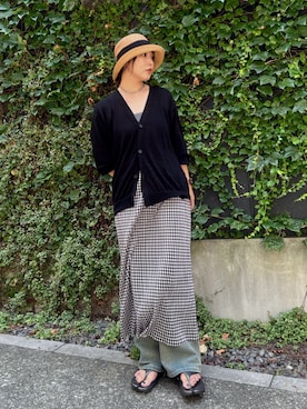 「アイテム（サンダル）」を使った、まるさん（レディース・165cm）の夏コーディネート