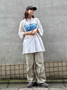 「アイテム（キャップ）」を使った、まるさん（レディース・165cm・20代）の夏コーディネート