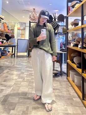 「アイテム（スウェットパンツ）」を使った、まるさん（レディース・165cm・20代）の夏コーディネート