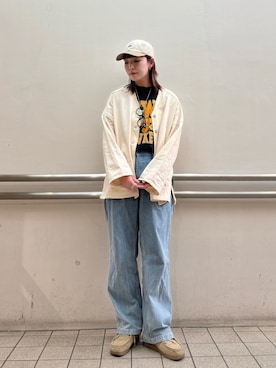「アイテム（キャップ）」を使った、まるさん（レディース・165cm・20代）の春コーディネート