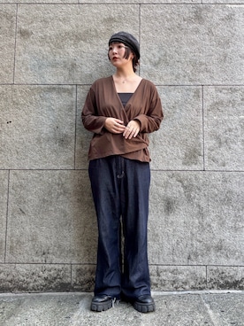 「アイテム（ハンチング/ベレー帽）」を使った、まるさん（レディース・165cm・20代）の秋コーディネート