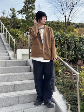 「arth（アース）のアイテム（帽子）」を使った、まるさん（レディース・165cm）の春コーディネート