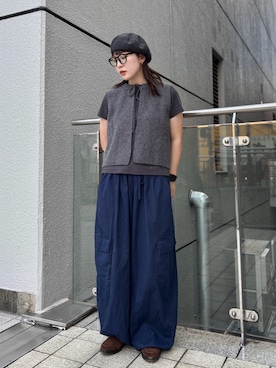 「アイテム（ハンチング/ベレー帽）」を使った、まるさん（レディース・165cm・20代）の秋コーディネート