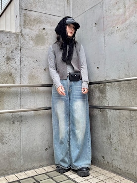 「アイテム（キャップ）」を使った、まるさん（レディース・165cm・20代）の秋コーディネート