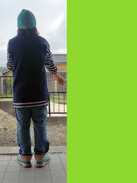 「BLUE BLUE（ブルーブルー）のアイテム（パンツ）」を使った、Neggyさん（メンズ・165cm）の春コーディネート